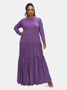 Tiered Maxi Dress with Long Sleeves