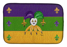 Load image into Gallery viewer, 14 in x 21 in Mardi Gras Jester Dish Drying Mat