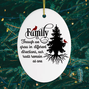 Lovely Family Quote Christmas Ornament