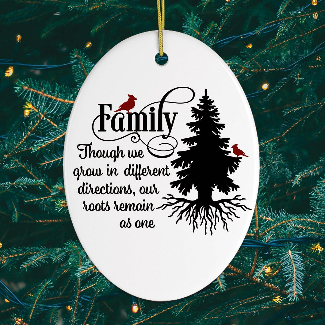 Lovely Family Quote Christmas Ornament