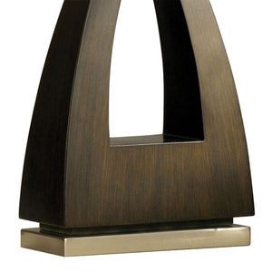 Nova of California Trina 30" Table Lamp in Pecan Woodand Brushed Nickel with 3-Way Rotary Switch