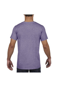 Gildan Mens Soft Style V-Neck Short Sleeve T-Shirt (Heather Purple)