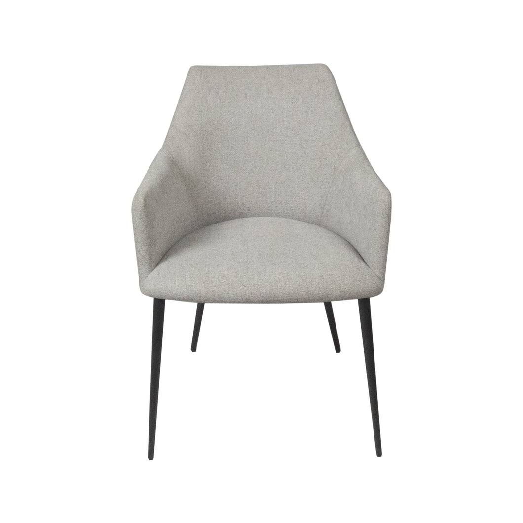Your Choice Harmony Urban Grey Upholstery Dining Chair With Conic Legs (Set Of 2)