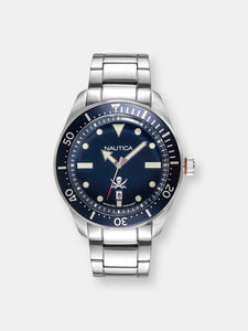 Nautica Watch NAPHCP905 Hillcrest, Analog, Water Resistant, Stainless Steel Band, Deployment Buckle, Luminous, Silver