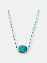 Load image into Gallery viewer, Mrs. Parker Endless Summer Copper Turquoise Necklace in Gold