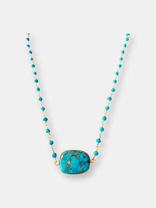 Mrs. Parker Endless Summer Copper Turquoise Necklace in Gold