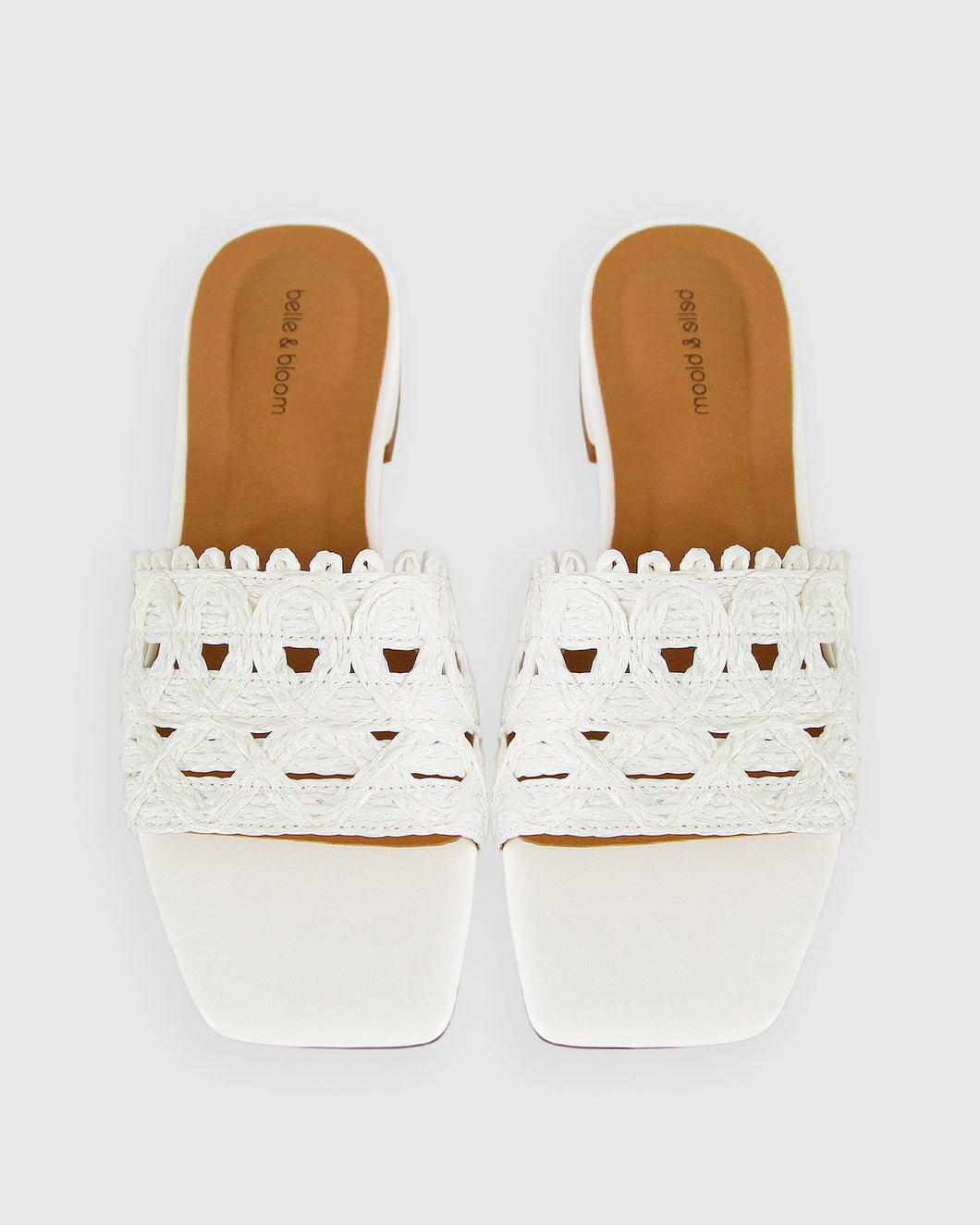 Can't Quit You Raffia Slide - White