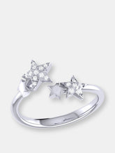 Load image into Gallery viewer, Dazzling Star Couples Diamond Open Ring In Sterling Silver