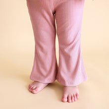 Load image into Gallery viewer, Solid Ribbed Dusty Rose Bell Bottoms