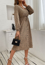 Load image into Gallery viewer, Cheetah Print Button Down Dress