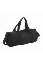 Load image into Gallery viewer, Bagbase Plain Varsity Barrel/Duffel Bag (5 Gallons) (Pack of 2) (Black/Black) (One Size)
