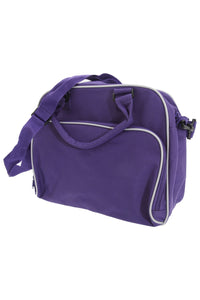 Bagbase Compact Junior Dance Messenger Bag (15 Liters) (Pack of 2) (Purple/Light Gray) (One Size)