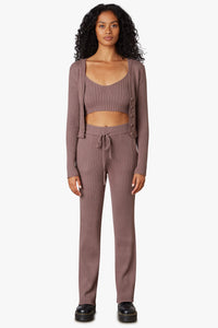 Ribbed Sweater Pant - Mink