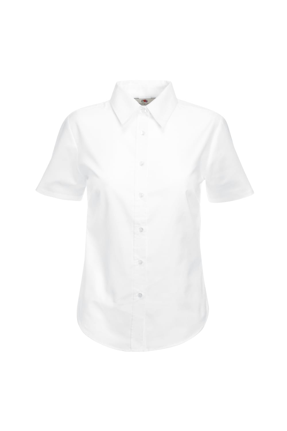 Fruit Of The Loom Ladies Lady-Fit Short Sleeve Oxford Shirt (White)