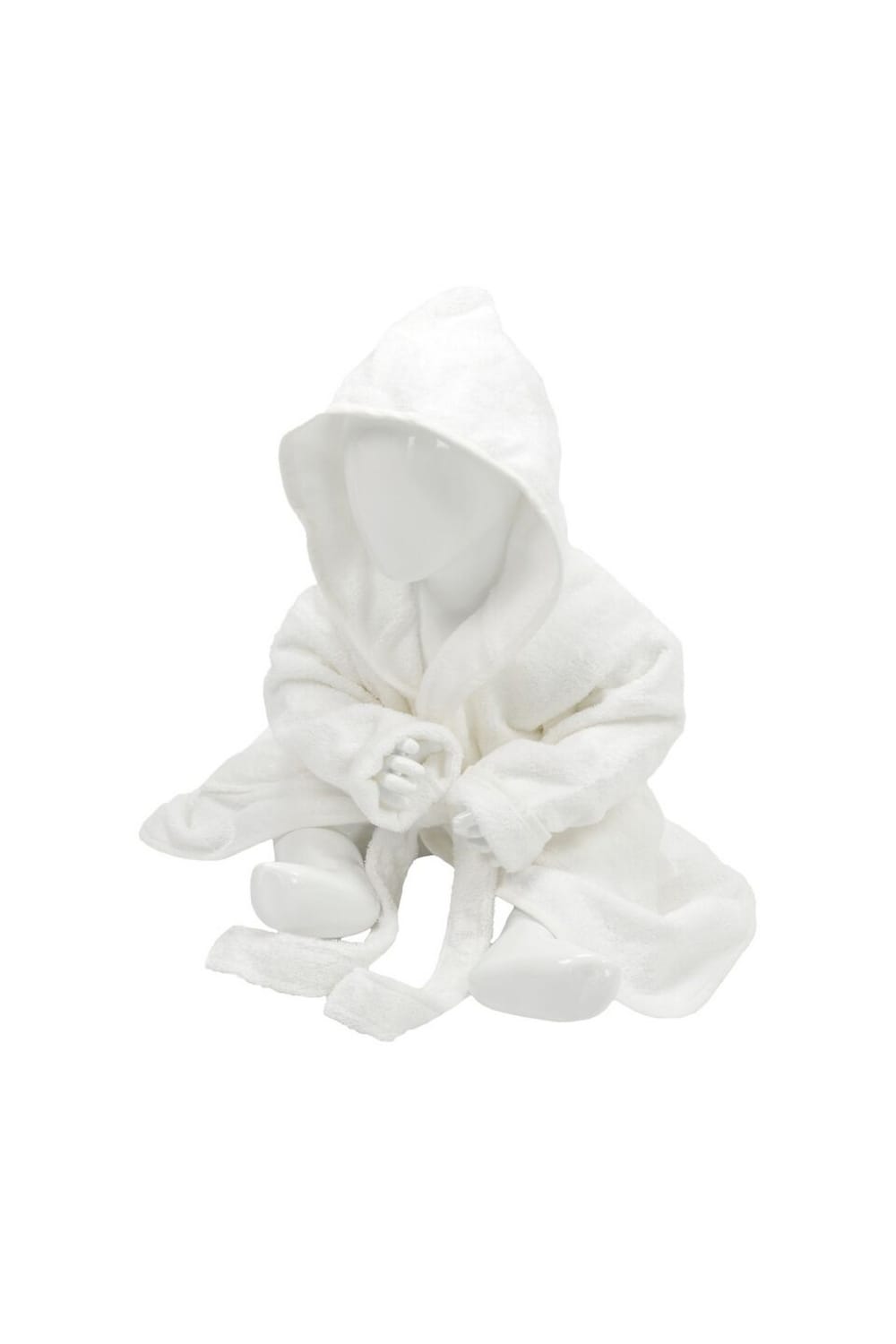 A&R Towels Baby/Toddler Babiezz Hooded Bathrobe (White) (12/24 Months)