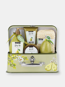 Pure! Spa in a Basket. Deluxe Gift Set for Women (Fresh Pear)