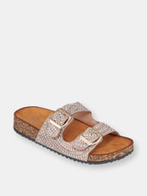 Load image into Gallery viewer, Holly Rose Gold Footbed Sandals