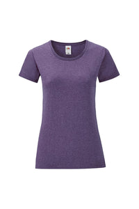 Fruit Of The Loom Womens/Ladies Iconic T-Shirt (Heather Purple)