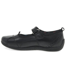 Load image into Gallery viewer, Hush Puppies Childrens Girls Cindy Senior Back To School Shoes (Black Leather)