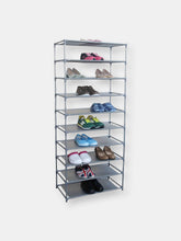 Load image into Gallery viewer, 30  Pair Non-Woven Multi-Purpose Stackable Free-Standing Shoe Rack, Grey