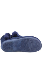 Load image into Gallery viewer, Womens/Ladies Apple Pom Pom Slippers - Navy