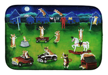 Load image into Gallery viewer, 14 in x 21 in Corgi Backyard Circus Dish Drying Mat