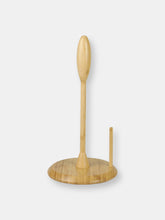 Load image into Gallery viewer, Michael Graves Design Freestanding Bamboo Paper Towel Holder with Side Bar, Natural