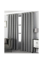 Load image into Gallery viewer, Riva Home Pendleton Ringtop Eyelet Curtains (Graphite) (46 x 72in)