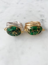 Load image into Gallery viewer, Torrey Ring in Green Mojave Copper Turquoise