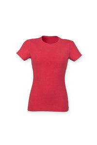 Skinni Fit Womens/Ladies Triblend Short Sleeve T-Shirt (Red Triblend)
