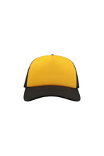 Load image into Gallery viewer, Rapper 5 Panel Trucker Cap - Yellow/Black