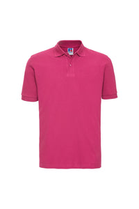 Russell Mens 100% Cotton Short Sleeve Polo Shirt (Fuchsia)