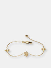 Load image into Gallery viewer, North Star Trio Diamond Bracelet In 14K Yellow Gold Vermeil On Sterling Silver