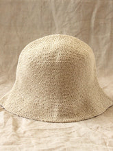 Load image into Gallery viewer, Florette Crochet Bucket Hat In Nude White