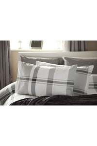 Belledorm Boston Check Duvet Cover Set (Gray) (Full) (UK - Double)