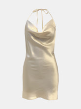 Load image into Gallery viewer, Ivory Pearl Slinky Mini Dress