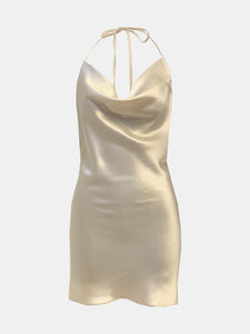 Ivory Pearl Slinky Mini Dress