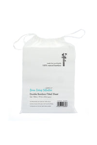 Home & Living Bamboo Fitted Sheet (White) (Twin) (UK - Single)