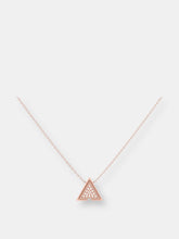 Load image into Gallery viewer, Skyscraper Triangle Diamond Necklace in 14K Rose Gold Vermeil on Sterling Silver