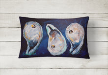 Load image into Gallery viewer, 12 in x 16 in  Outdoor Throw Pillow Oysters Give Me More Canvas Fabric Decorative Pillow