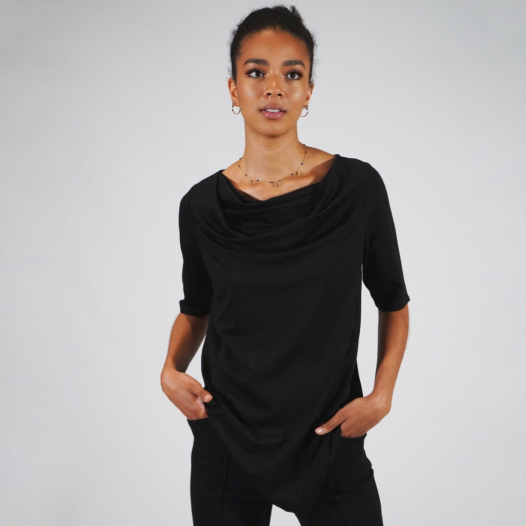 Luxury Cowl Neck Top - The Wall