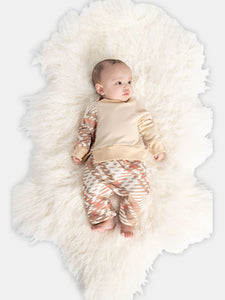 Baby Plaid Harem Pants Beige OM559B