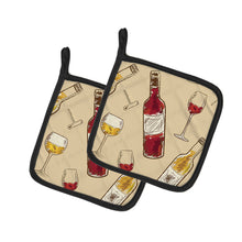 Load image into Gallery viewer, Red and White Wine Pair of Pot Holders