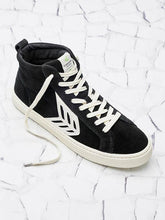 Load image into Gallery viewer, CATIBA High Black Suede Ivory Logo Sneaker Women