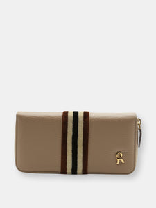 Roberta di Camerino Women's Striped Portafogli Zip Leather Wallet