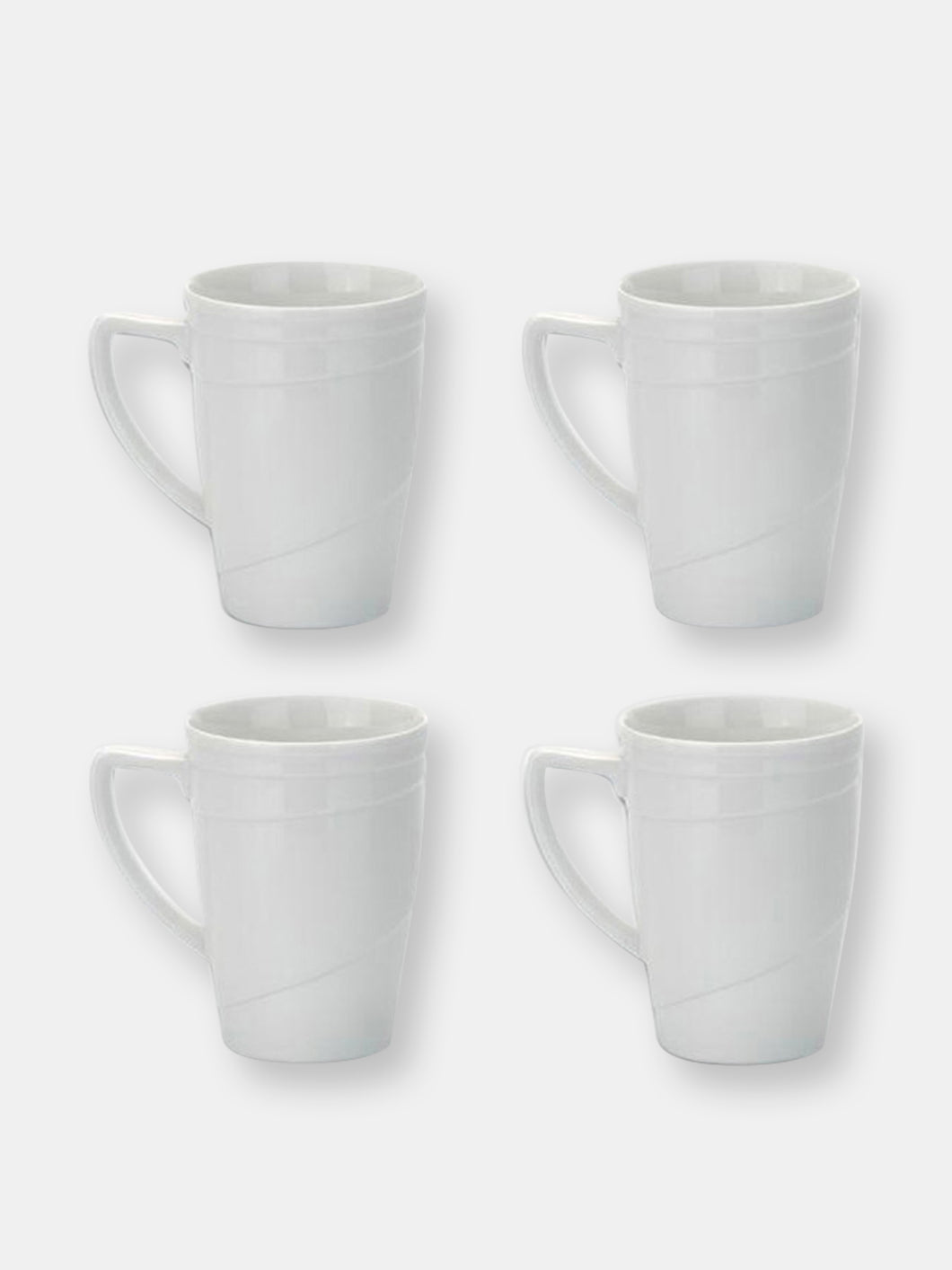 BergHOFF Essentials 12oz Porcelain Coffee Mugs, Set of 4