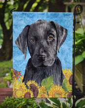 Load image into Gallery viewer, Labrador In Summer Flowers Garden Flag 2-Sided 2-Ply