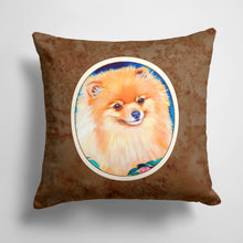 Load image into Gallery viewer, 14 in x 14 in Outdoor Throw PillowPomeranian  Fabric Decorative Pillow