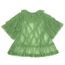 Load image into Gallery viewer, Mint Cotton Tulle Diamond Ruffle Top