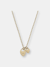 Load image into Gallery viewer, Mia Heart Padlock Charm Necklace in Worn Gold